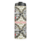 Sock Monkey Domino Legende Becher (Vorderseite)