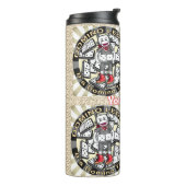 Sock Monkey Domino Legende Becher (Nach links gedreht)