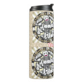 Sock Monkey Domino Legende Becher (Nach links gedreht)