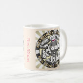 Sock Monkey Domino Legende Kaffeetasse (VorderseiteRechts)
