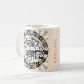 Sock Monkey Domino Legende Kaffeetasse (Vorderseite Links)