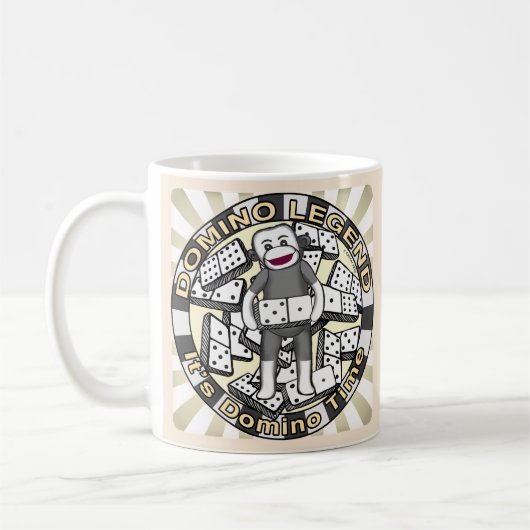 Sock Monkey Domino Legende Kaffeetasse (Links)