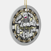 Sock Monkey Domino Legende Ornament (Rechts)
