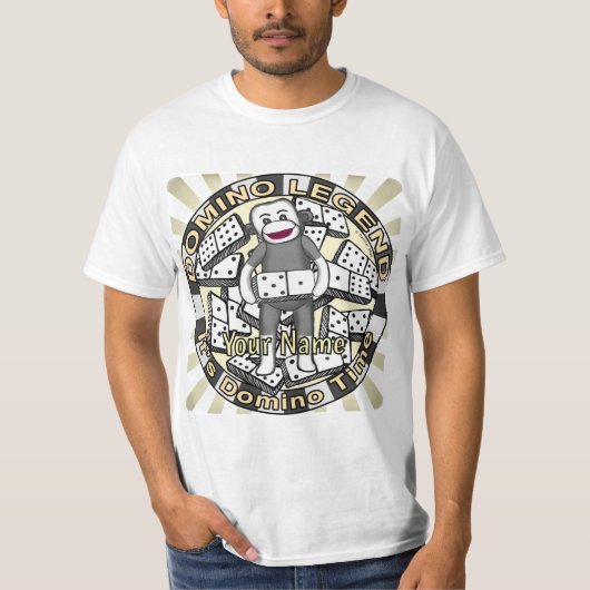 Sock Monkey Domino Legende T-Shirt (Vorderseite)