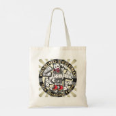 Sock Monkey Domino-Legende  Tragetasche (Rückseite)