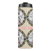 Sock Monkey Domino Master Tumbler Thermosbecher (Vorderseite)
