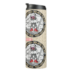 Sock Monkey Domino Master Tumbler Thermosbecher