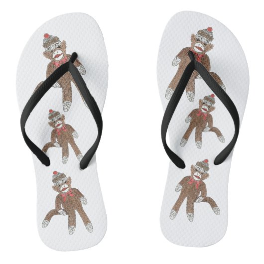 Sock Monkey Dreh Flop Badesandalen (Fußbett)