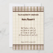 Sock Monkey, Einladung zur Geburtstagsfeier (Rückseite)