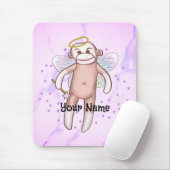 Sock Monkey Engel Mousepad (Mit Mouse)