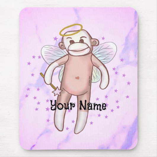 Sock Monkey Engel Mousepad (Vorne)