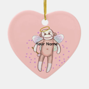 Sock Monkey Engel Ornamente