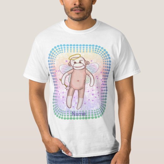 Sock Monkey Engel T-Shirt (Vorderseite)