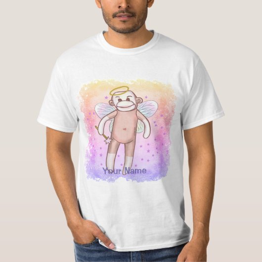 Sock Monkey Engel T-Shirt (Vorderseite)