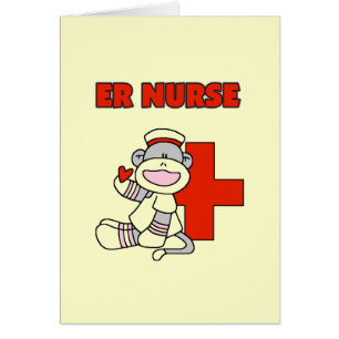 Sock Monkey ER Nurse T - Shirt und Geschenke
