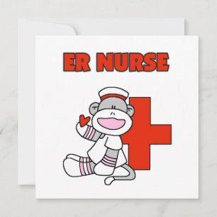 Sock Monkey ER Nurse T - Shirt und Geschenke