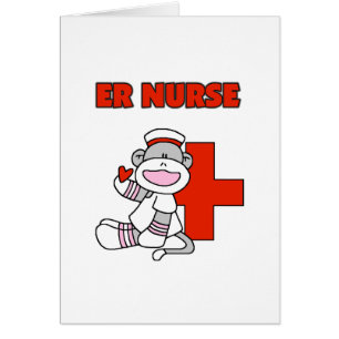 Sock Monkey ER Nurse T - Shirt und Geschenke
