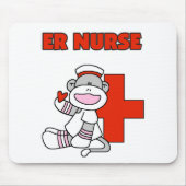 Sock Monkey ER Nurse T - Shirt und Geschenke Mousepad (Vorne)
