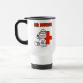 Sock Monkey ER Nurse T - Shirt und Geschenke Reisebecher (Links)