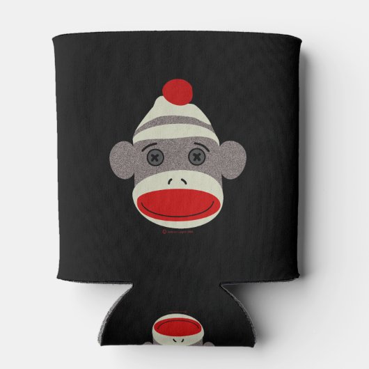 Sock Monkey Face Dosenkühler (Rückseite)