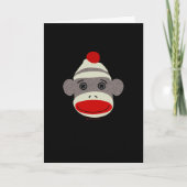 Sock Monkey Face Karte (Vorderseite)