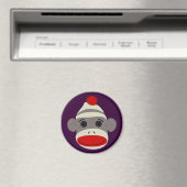 Sock Monkey Face Magnet (In Situ (Geschirrspüler))