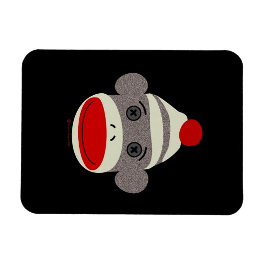 Sock Monkey Face Magnet (Horizontal)