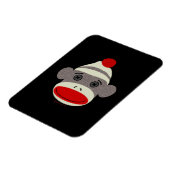 Sock Monkey Face Magnet (Linke Seite)
