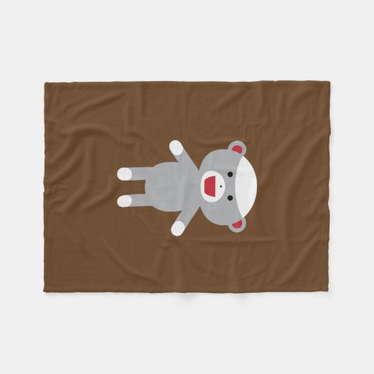 Sock Monkey Fleece Blanket (Vorderseite (Horizontal))