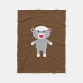 Sock Monkey Fleece Blanket (Vorderseite)