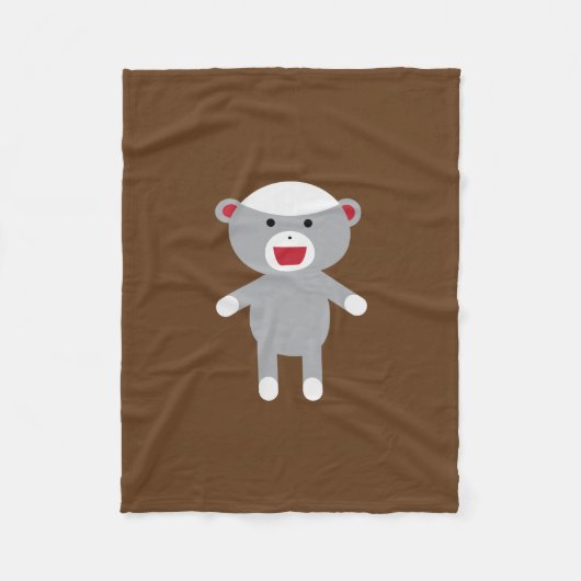 Sock Monkey Fleece Blanket (Vorderseite)