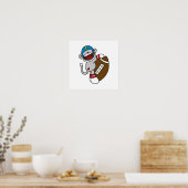 Sock Monkey Football T Shirts und Geschenke Poster (Küche)