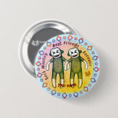 Sock Monkey Freunde Pinbutton Button (Vorne & Hinten)