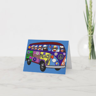 Sock Monkey Friedensbus Dankeskarte