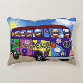 Sock Monkey Friedensbus Dekokissen