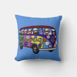 Sock Monkey Friedensbus Kissen