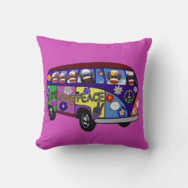 Sock Monkey Friedensbus Kissen