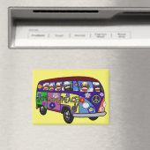 Sock Monkey Friedensbus Magnet (In Situ (Geschirrspüler))
