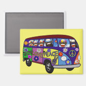 Sock Monkey Friedensbus Magnet (Vorderseite/Rückseite)