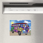 Sock Monkey Friedensbus Magnet (In Situ (Geschirrspüler))