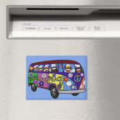 Sock Monkey Friedensbus Magnet (In Situ (Geschirrspüler))