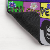 Sock Monkey Friedensbus  Mousepad (Ecke)