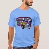 Sock Monkey Friedensbus T-Shirt (Vorderseite)