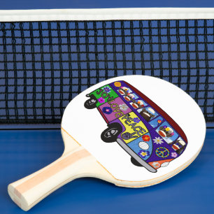 Sock Monkey Friedensbus  Tischtennis Schläger
