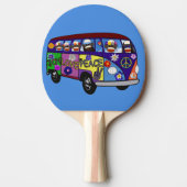 Sock Monkey Friedensbus  Tischtennis Schläger (Vorderseite)