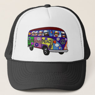 Sock Monkey Friedensbus Truckerkappe