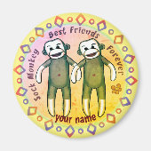 Sock Monkey Friends Magnet (Vorne)