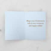 Sock Monkey - Fuji san, japanische Weihnachtskarte Einladung (Innenseite)