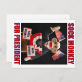 Sock Monkey für den Präsidenten Postkarte (Vorne/Hinten)