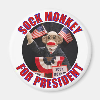 Sock Monkey für Präsident Magnet